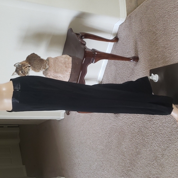 White House Black Market 2 satin waist flowy peekaboo slits at ankles side… - Picture 3 of 8